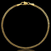 Pulseira grumet 2,5mm banhado a ouro 18k
