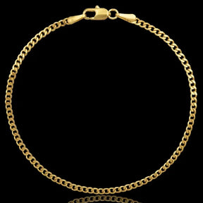 Pulseira grumet 2,5mm banhado a ouro 18k