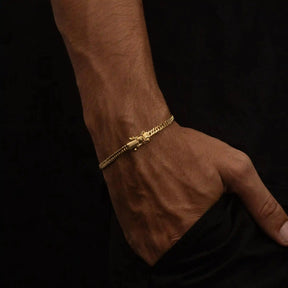 Pulseira Grumet Dupla 4mm Banhado a Ouro 18k