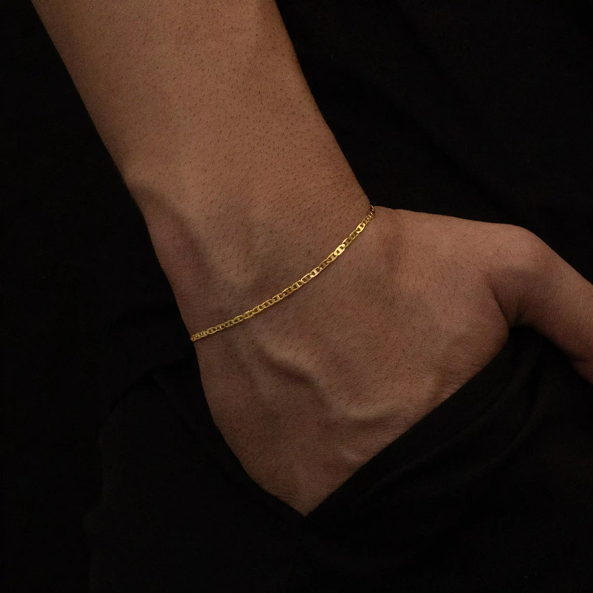 Pulseira Mariner 2mm banhado a ouro 18k